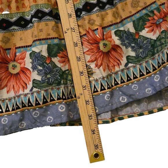 VTG 80's Small Skirt Midi Hand Made Western Cowgirl Prairie Maxi - Picture 5 of 5